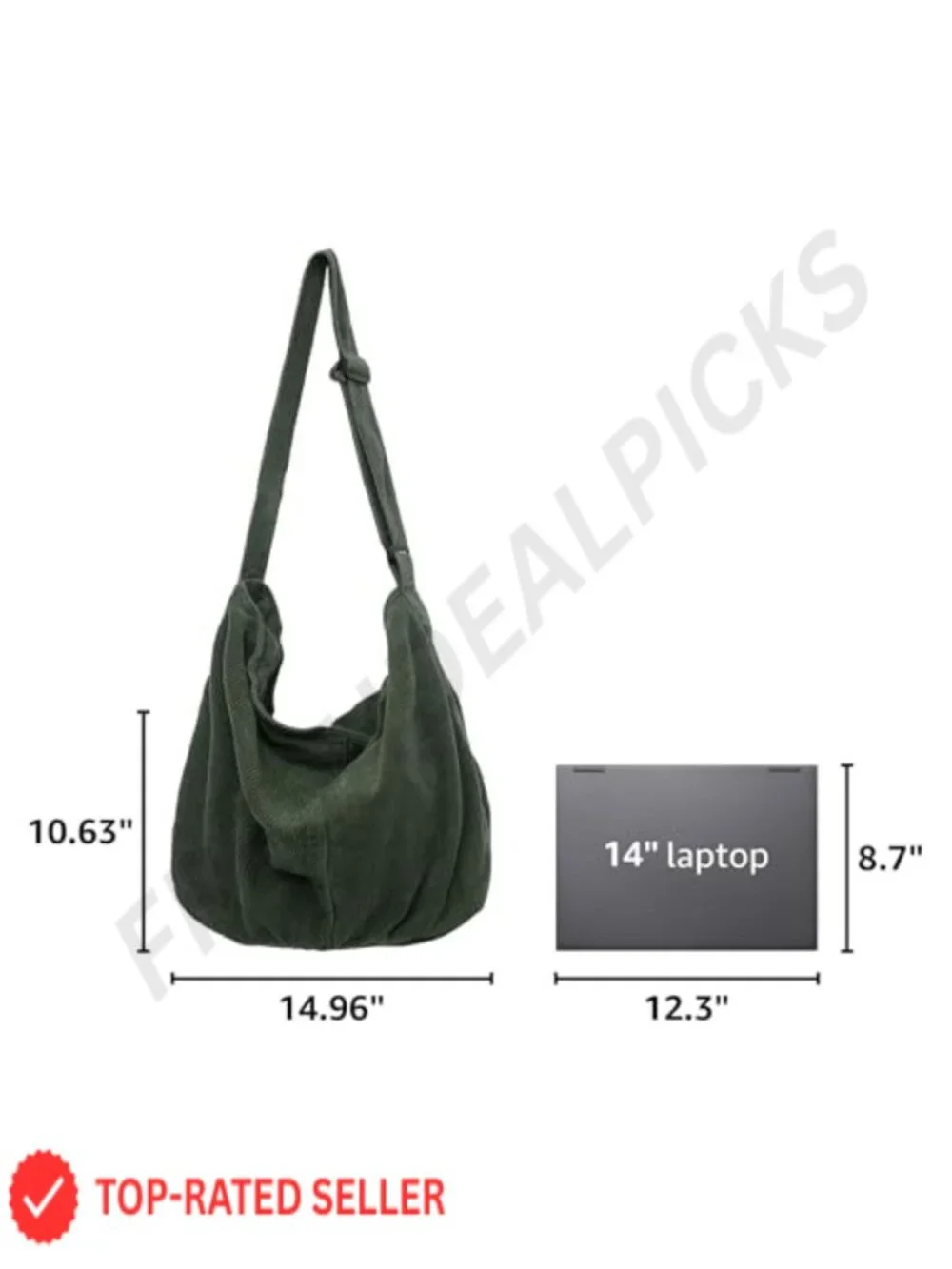 Corduroy Tote Bag Women's Shoulder Handbag Hobo Large Capacity Work Shopping